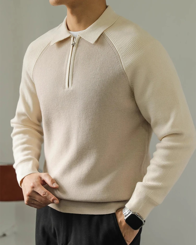 Litasmen Ravello Zip-Up Sweater – Premium Cotton Comfort
