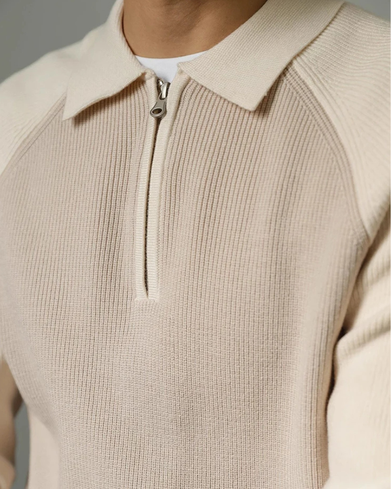 Litasmen Ravello Zip-Up Sweater – Premium Cotton Comfort