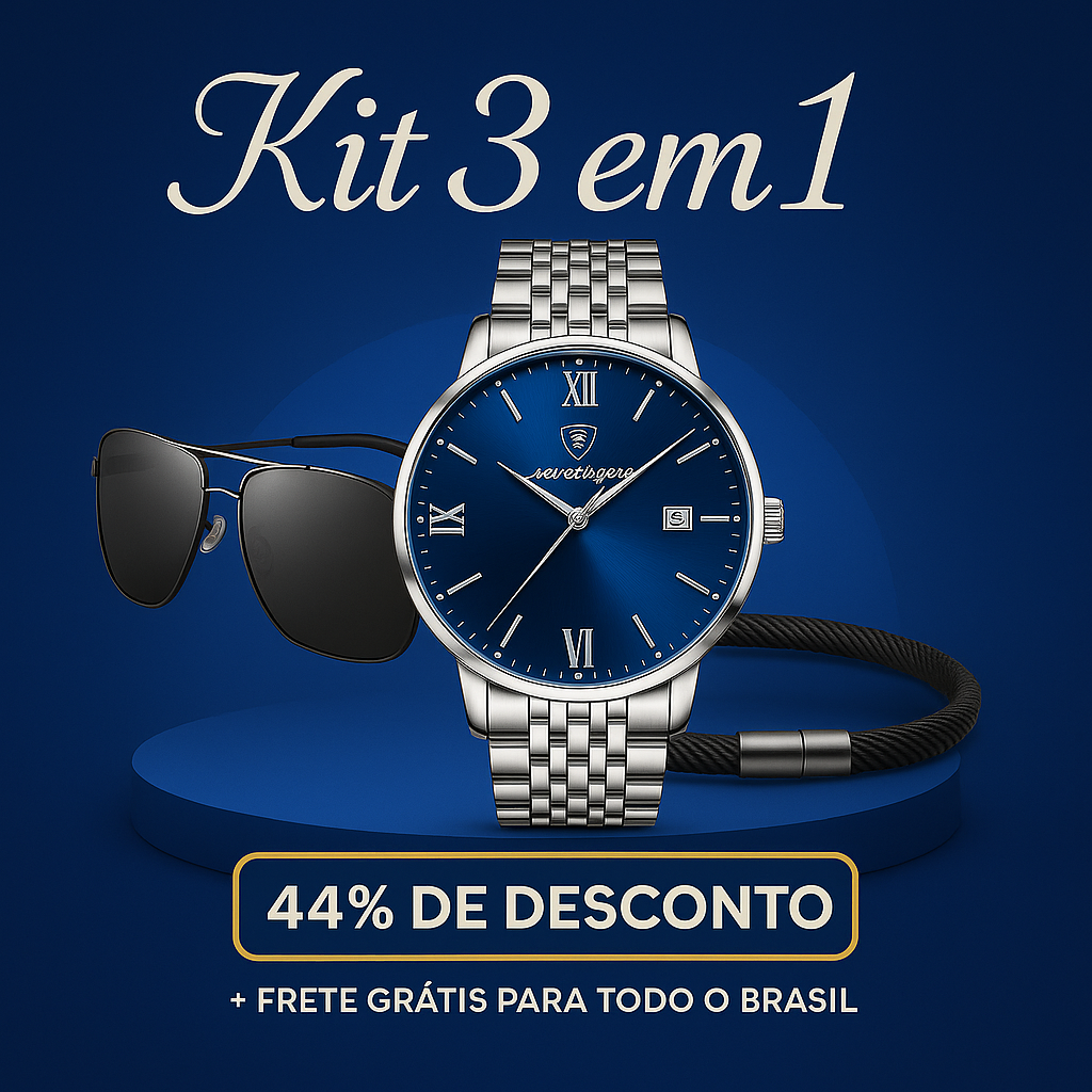 Poedagar Men's Quartz Watch - Buy 1 Get 3 Free