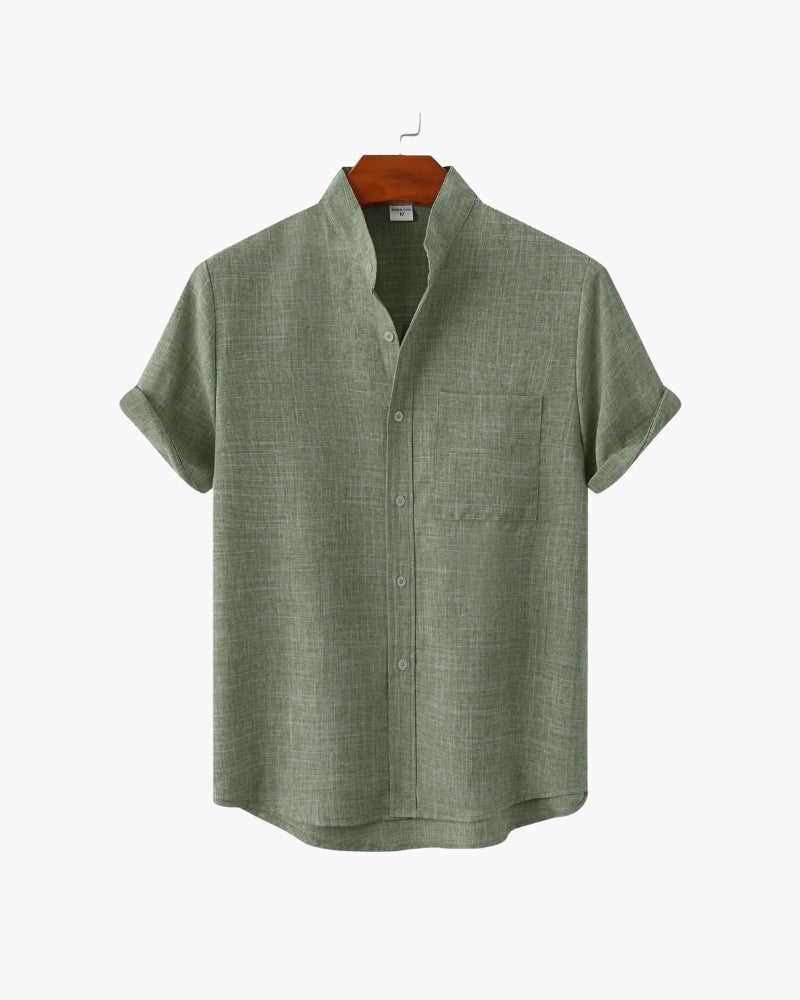 Premium Cotton Mandarin Collar Shirt