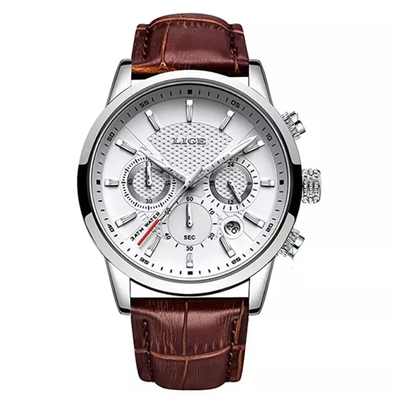 Litasmen Leather Strap Men’s Watch – Classic Analog Elegance