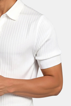 Ribbed Cotton Polo