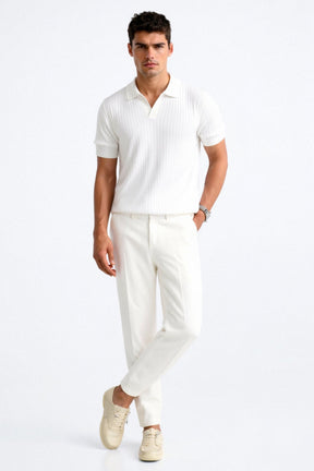 Ribbed Cotton Polo