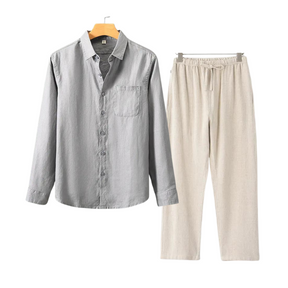 Litasmen Silver Luxe Set | Premium Linen Outfit