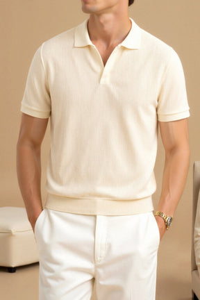 Wool-Blend Structured Polo Shirt