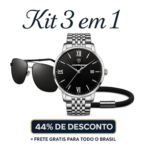 Poedagar Men's Quartz Watch - Buy 1 Get 3 Free