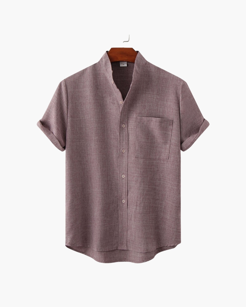 Premium Cotton Mandarin Collar Shirt