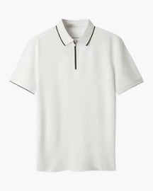 Ridgeway Zip-Up Polo Shirt – Premium Cotton Blend