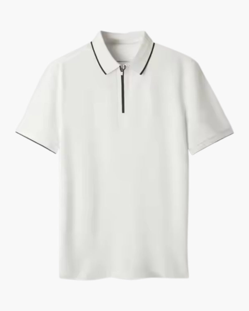 Ridgeway Zip-Up Polo Shirt – Premium Cotton Blend