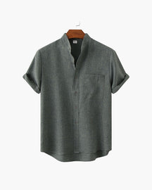 Premium Cotton Mandarin Collar Shirt