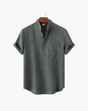 Premium Cotton Mandarin Collar Shirt