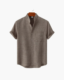 Premium Cotton Mandarin Collar Shirt
