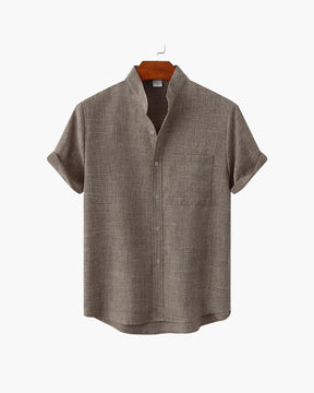 Premium Cotton Mandarin Collar Shirt
