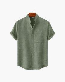 Premium Cotton Mandarin Collar Shirt