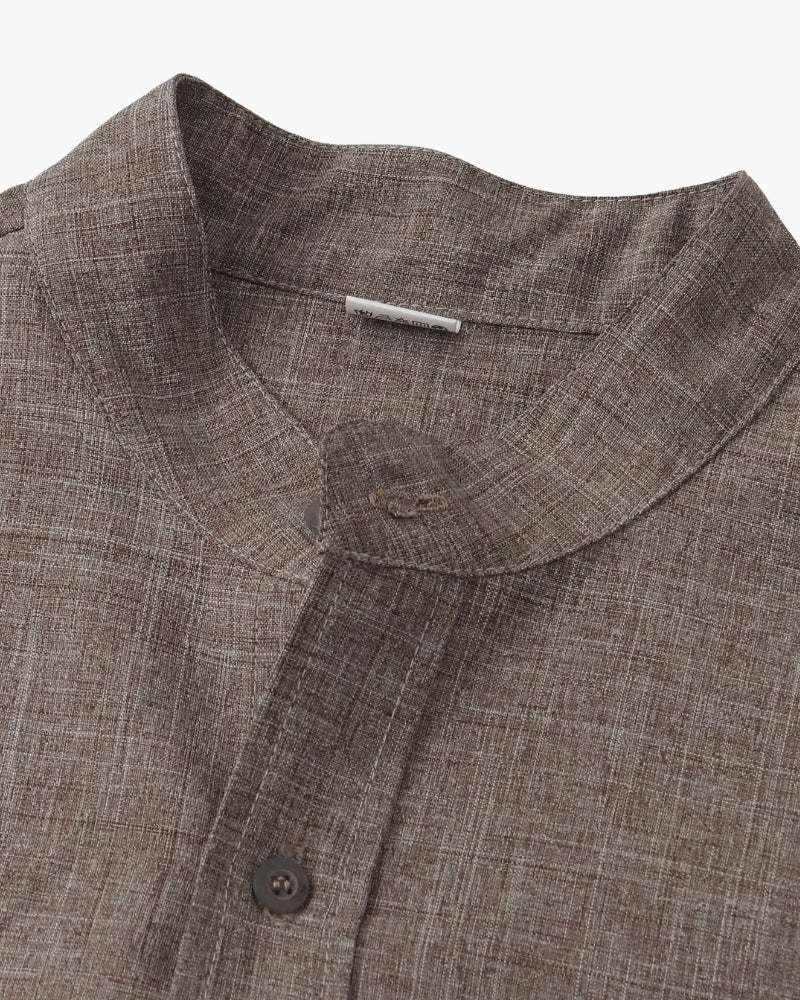 Premium Cotton Mandarin Collar Shirt