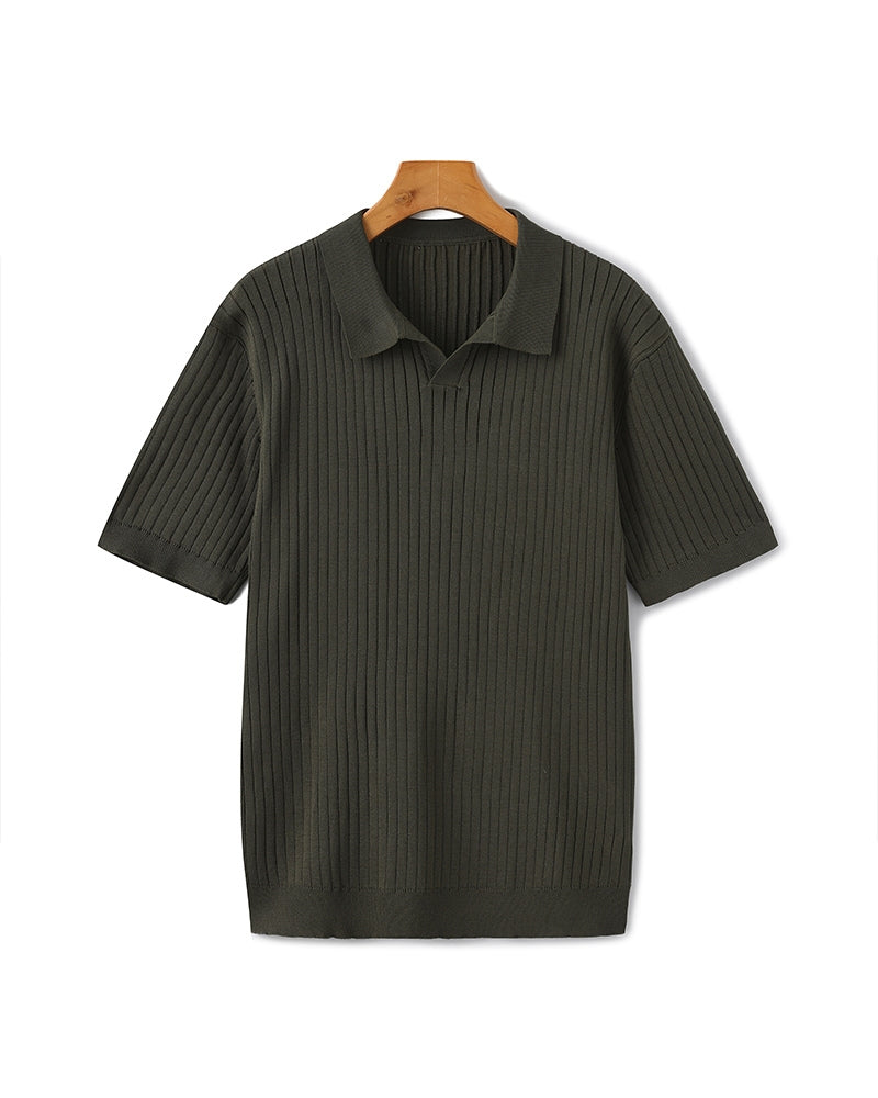 Premium Ribbed Cotton Polo Shirt