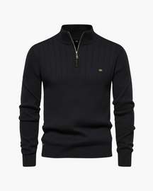 Autumn Zipper Sweater – Warm Cotton Knit Sweater