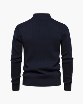 Autumn Zipper Sweater – Warm Cotton Knit Sweater