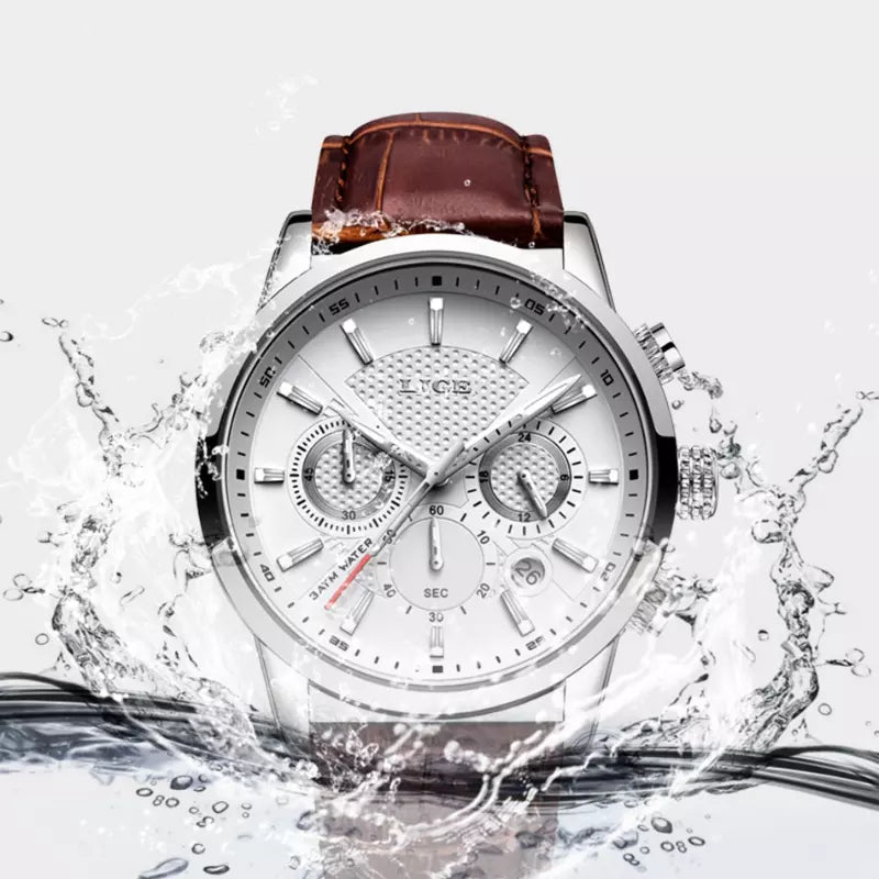 Litasmen Leather Strap Men’s Watch – Classic Analog Elegance