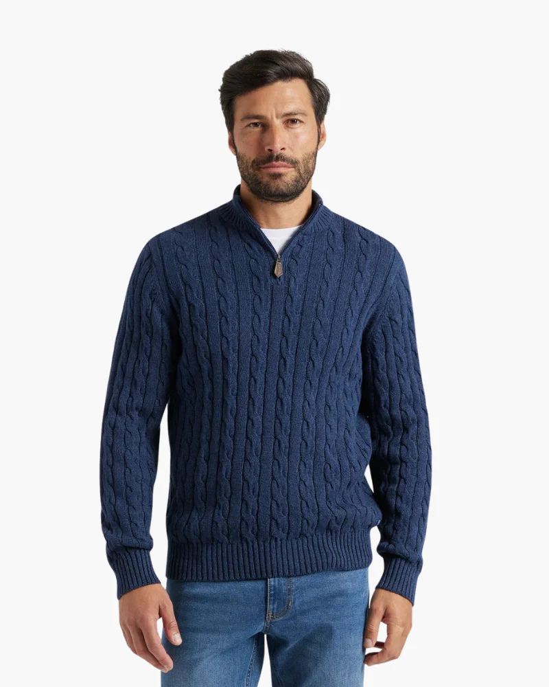 Men’s Bundle: Premium Ribbed Polo + Knitted Sweater – Buy 1 Get 2 Free