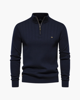 Autumn Zipper Sweater – Warm Cotton Knit Sweater