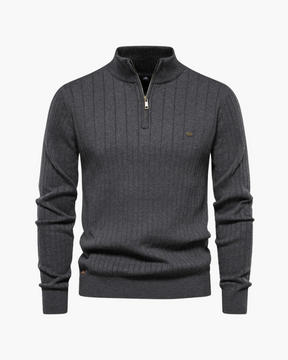 Autumn Zipper Sweater – Warm Cotton Knit Sweater